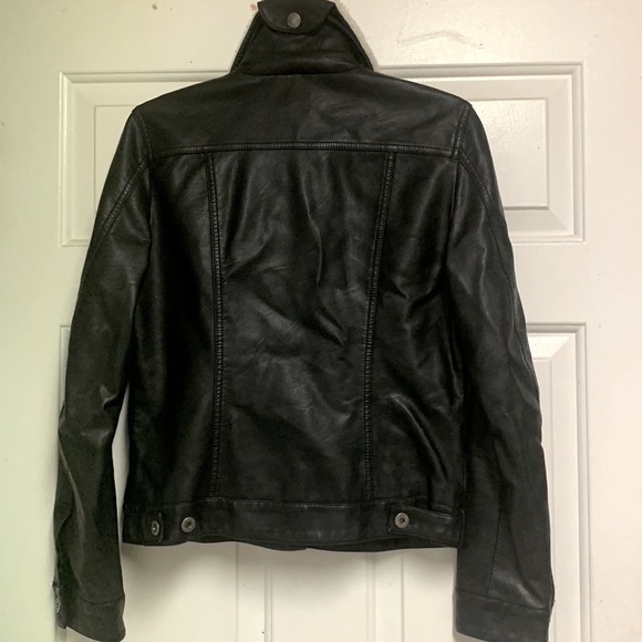 Levi's Strauss & CO Faux Leather Jacket With Removable Sherpa Collar - Picture 7 of 16